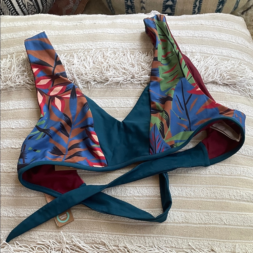 Seea Milos Reversible Tropical Print Bikini Top